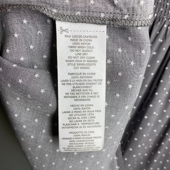 Soft Joie Zandi Star Moon Print Scoop Neck Drop Waist Mini Dress Gray Size XS - Picture 10 of 11